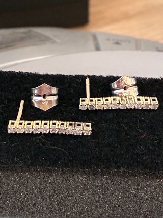 Pendientes Oro 18k Diamantes Naturales 0.60 Ct