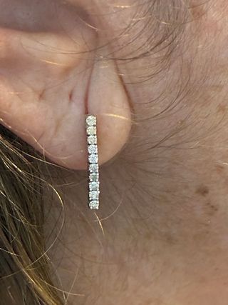 Pendientes Oro 18k Diamantes Naturales 0.60 Ct