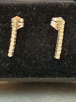 Pendientes Oro 18k Diamantes Naturales 0.60 Ct