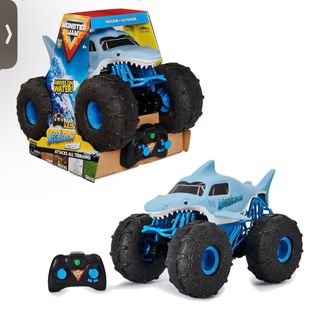 Coche radiocontrol tiburón monster truck
