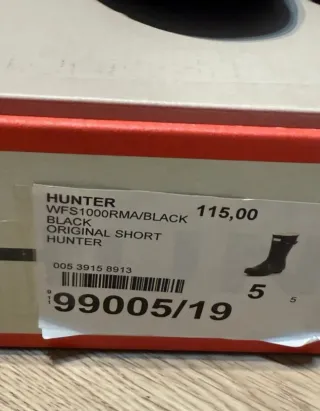 Botas Hunter Mujer Negras Talla 38