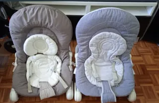 Coche Gemelar + 1 trona + 2 hamacas