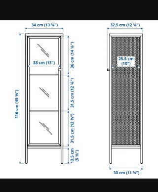 Vitrina expositora cristal y metal
