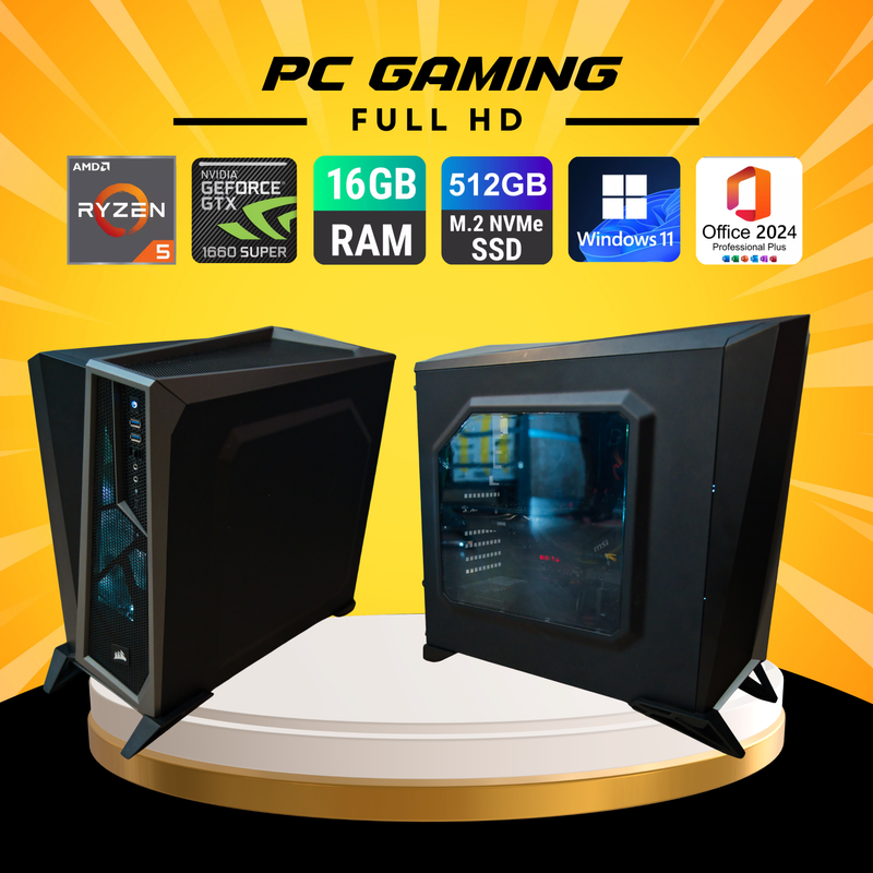 PC Gaming Ryzen 5 2600 Zotac 1660 Super 16GB RAM