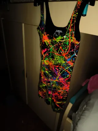 Mini vestido Cyberdog XS Neón brilla en oscuridad✨