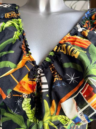 Vestido FarmRio Talla L Estampado Tropical