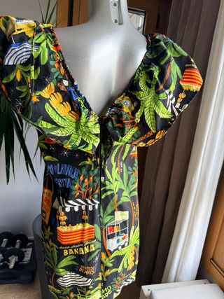 Vestido FarmRio Talla L Estampado Tropical