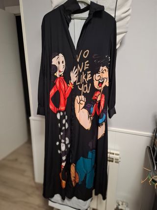 Vestido largo estampado italiano