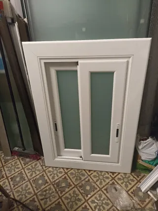 Ventana corredera aluminio blanco