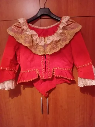 Corpiño Fallero Rojo y Dorado