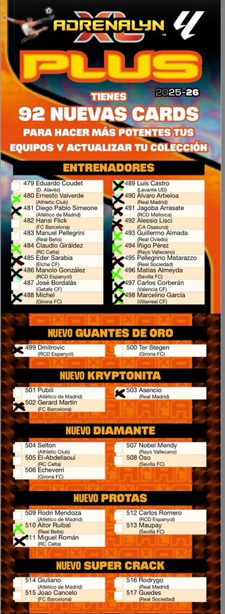 Cromos Adrenalyn XL 2025-26