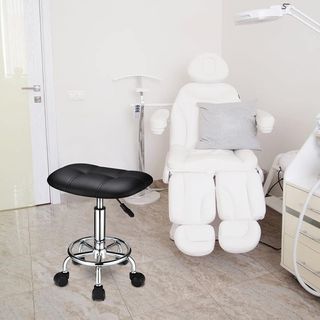 Taburete con Ruedas Giratorio, Altura ajustable.