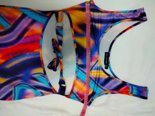 Vestido corto estampado multicolor