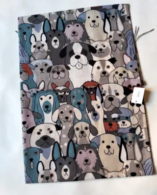 Pashmina perros lana viscosa flecos