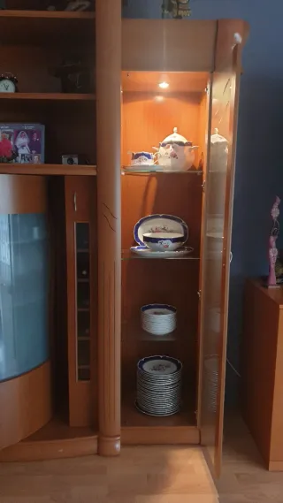 Vitrina de salón de madera