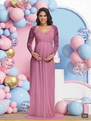 Vestido premamá rosa talla M