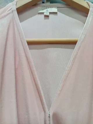 Vestido midi terciopelo rosa Coosy