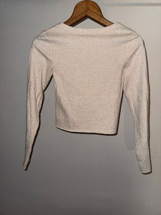 Top H&M manga larga talla S