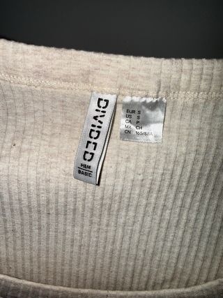 Top H&M manga larga talla S