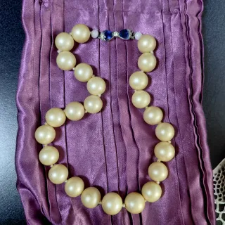 Collana perle vintage con chiusura gioiello