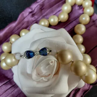 Collana perle vintage con chiusura gioiello