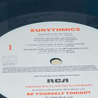 Vinilo 33 EURHYTHMICS - Be yourself tonight (1984)
