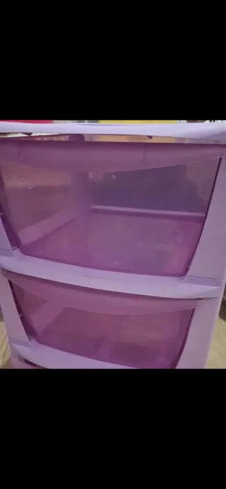 Cajonera de plástico multicolor