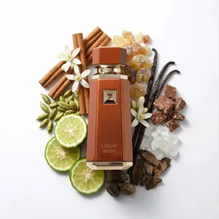 Perfume Liquid Brun Marrón y Dorado