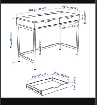 Escritorio Ikea Alex 100x48