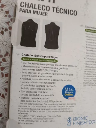 Chaleco Crivit Técnico Mujer Talla M