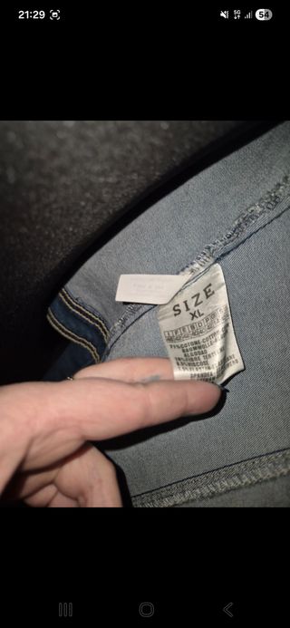 Giacca jeans con perline taglia XL