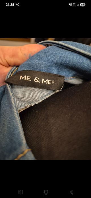 Giacca jeans con perline taglia XL