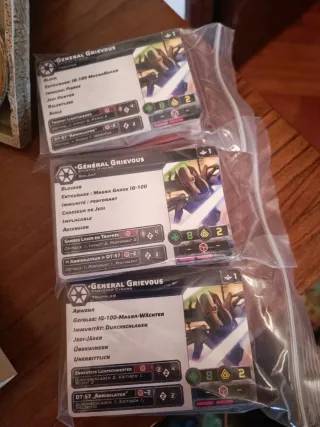 Star Wars Legión Cartas Separatistas