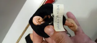 Pareja de muñecos antiguos de recuerdo de Holanda.