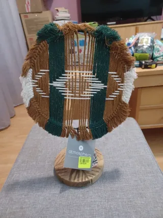 Adorno de pared circular tejido