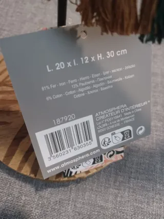 Adorno de pared circular tejido