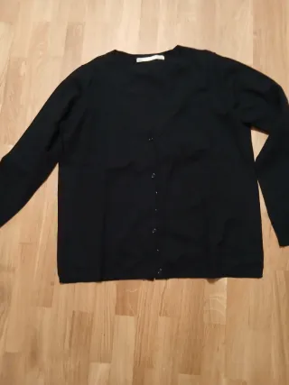 Chaqueta de punto negra