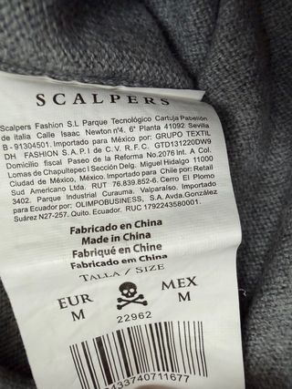 Jersey Scalpers Gris Talla M