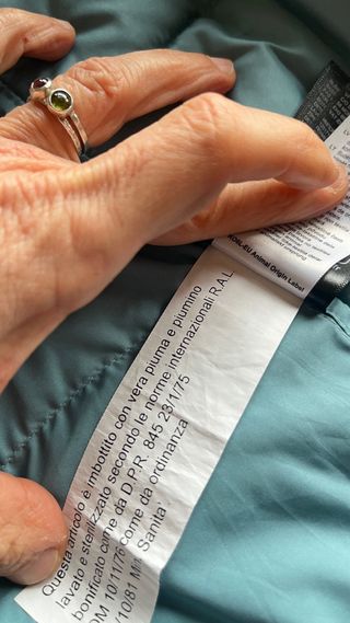 Plumífero The North Face con etiqueta