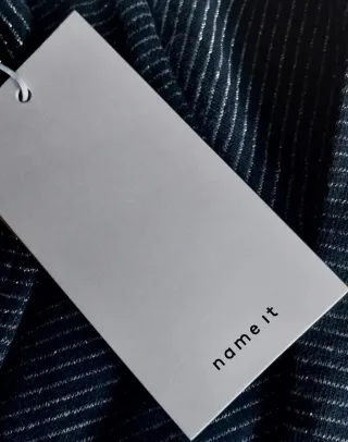 Blazer azul marinho com riscas prateadas