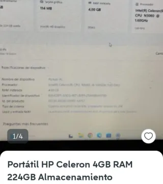 Ordenador Portátil HP Blanco