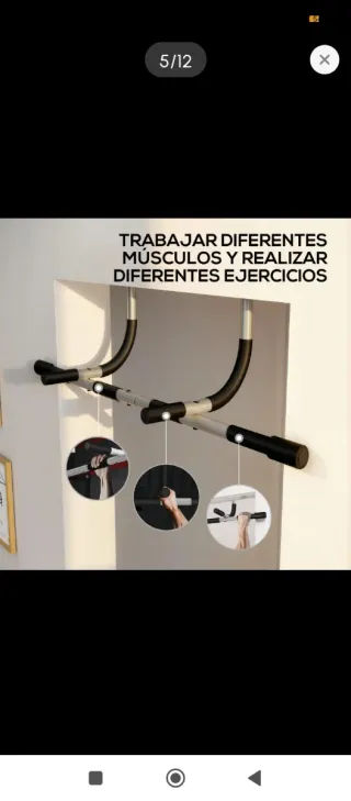 Barra de dominadas para techo