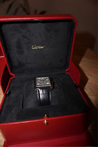Cartier Tank MC Cronógrafo Plata Negro