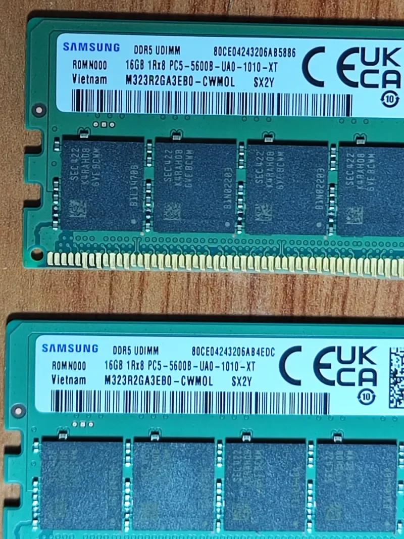 Kit DDR5 32GB 2x16GB 5600MHz Samsung afbeelding 2