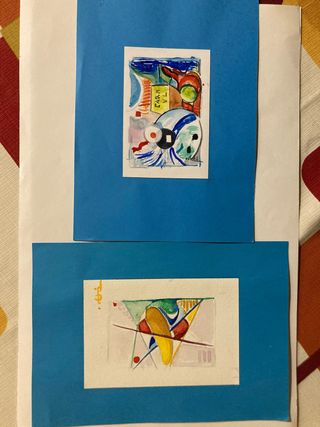 2 Acuarelas Abstractas 10 x 15 y 18 x 12.50