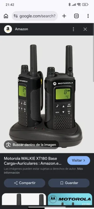 Walkies Motorola XT180 (Coppia)