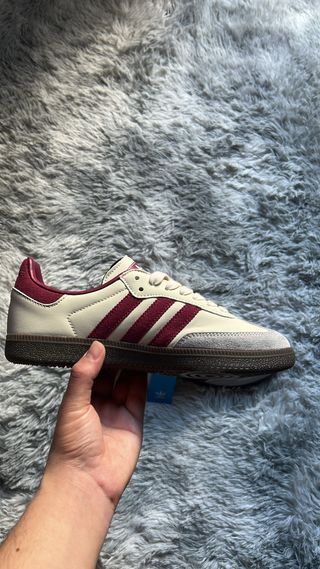 Adidas Samba OG Talla 38 Granate/Crema