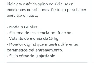 Bicicleta Spinning Negra y Naranja