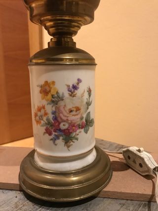 Lámpara de mesa vintage floral
