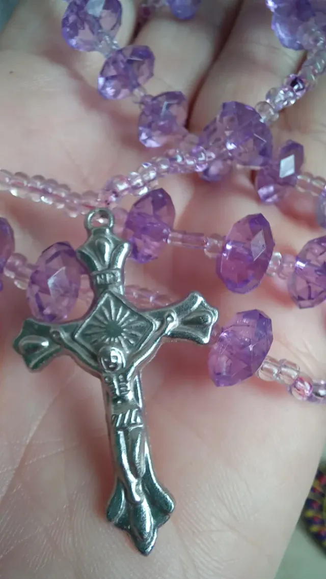 Rosario Morado y Plateado